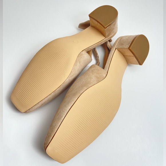 Women’s Chunky Low Heel Bow Slingback Pumps - Color Apricot – Size 8.5 - Picture 7 of 7